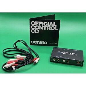 Denon DJ DS1 Serato DVS Interface Black with Control CD Used Only Aux Cable